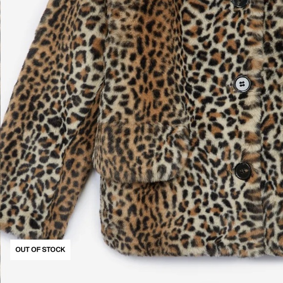 The Kooples Paris leopard Faux Fur Coat jacket - Picture 7 of 11